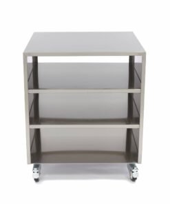 Alternative view of Stainless Steel Machine Table - 60 x 60cm - 120kg Load Capacity - on Wheels