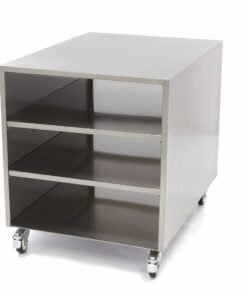 Stainless Steel Machine Table - 60 x 80cm - 120kg Load Capacity - on Wheels