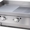 Heavy Duty Griddle - Half Grooved - Double Unit - 70cm Deep - Gas