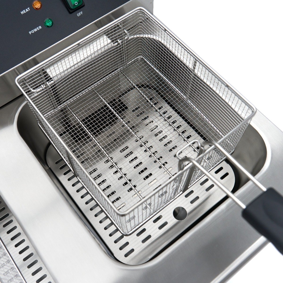 Deep Fryer - 2 x 16L - 2 Baskets - with Drain Tap and Stand - 230V - Image 13