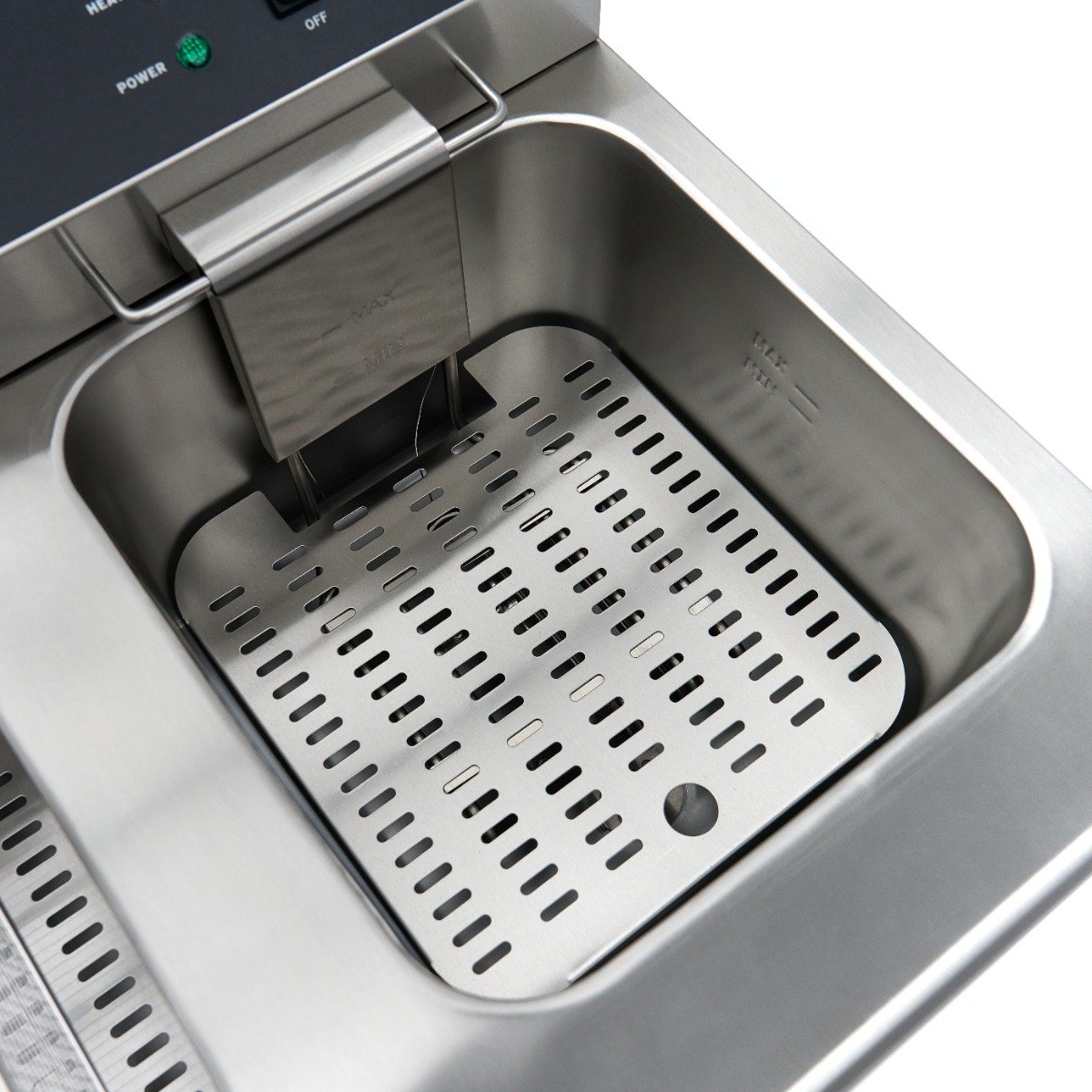 Deep Fryer - 2 x 16L - 2 Baskets - with Drain Tap and Stand - 230V - Image 12