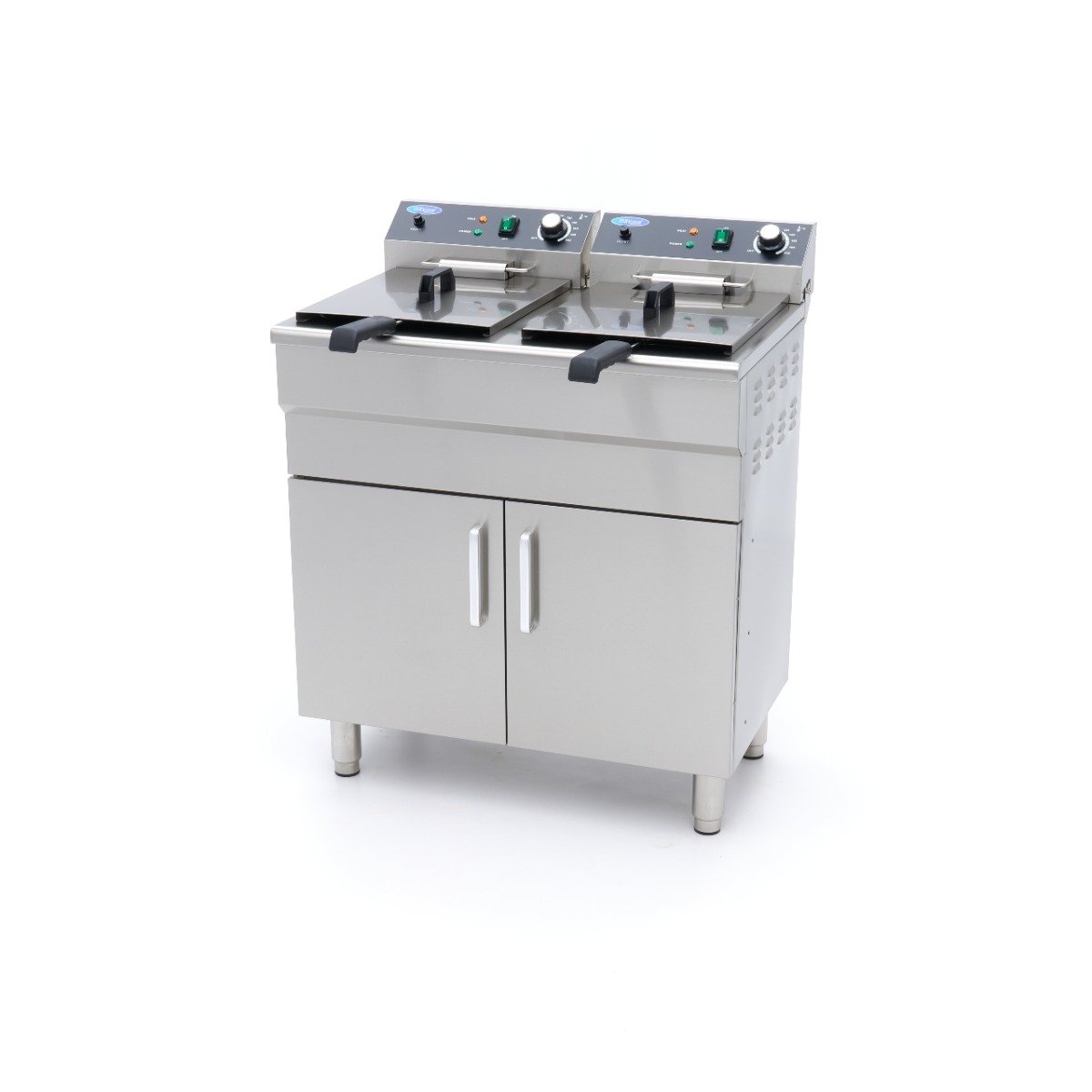 Deep Fryer - 2 x 16L - 2 Baskets - with Drain Tap and Stand - 230V - Image 4