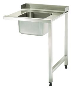 Dishwasher Table - 90 x 75cm - Right- with Sink and Storage Shelf