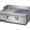 Heavy Duty Griddle - Half Grooved Chrome - Double Unit - 70cm Deep - Gas