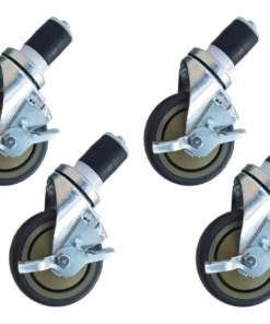 Worktable wheels 4 pcs - with brakes - 5 inch / 12.7 cm