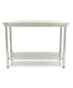 Alternative view of Stainless Steel Table - 60 x 60 cm - Adjustable Height - with Storage Shelf
