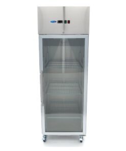 Alternative view of Freezer - 600L - 3 Adjustable Shelves (2/1GN) - Stainless Steel - with Glass Door