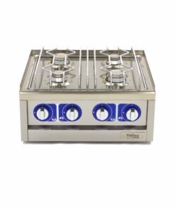 Alternative view of Commercial Grade Cooker - 4 Burners - Double Unit - 60cm Deep - Gas