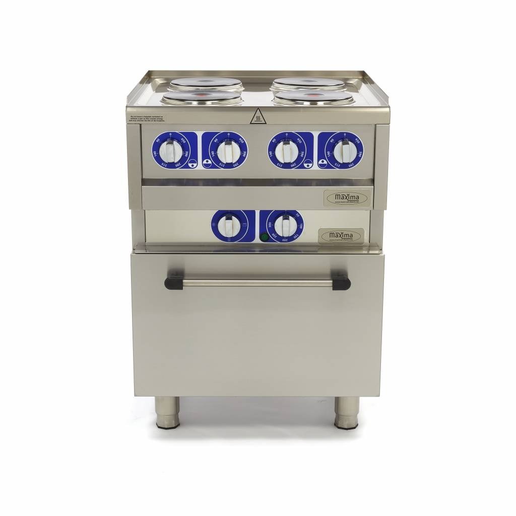 Commercial Grade Stove - 4 Burners - Electric - Double Unit - 60cm Deep - with Oven - Image 2