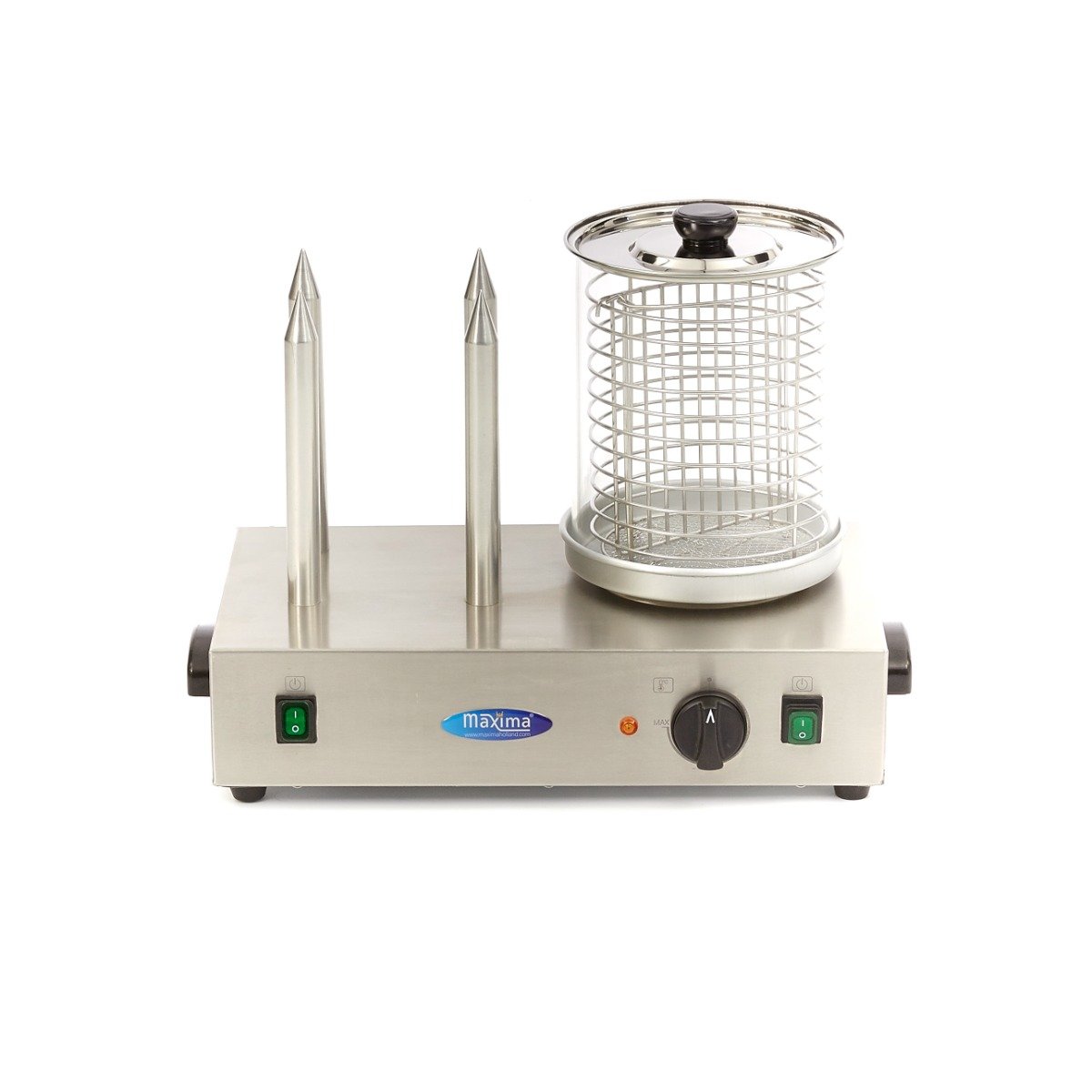 Hot Dog Warmer - Ø20 x 24cm - Dishwasher Safe - with 4 Spikes - Image 6