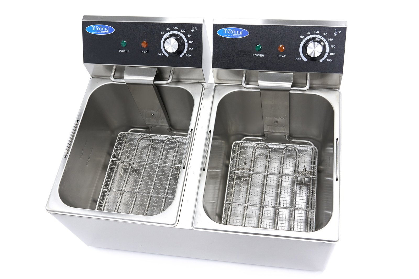 Deep Fryer - 2 x 8L - 2 Baskets - up to 2,8kg of Fries - Image 6