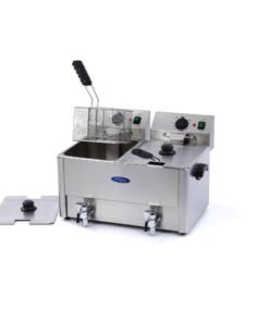 Deep Fryer - 2 x 8L - 2 Baskets - with Drain Tap