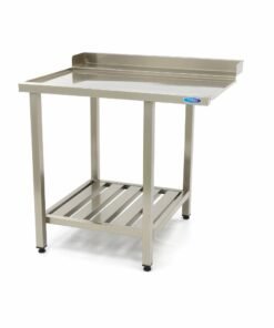 Dishwasher Table - 90 x 75cm - Left - with Backsplash and Storage Shelf