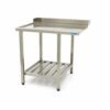 Dishwasher Table - 120 x 75cm - Left - with Backsplash and Storage Shelf