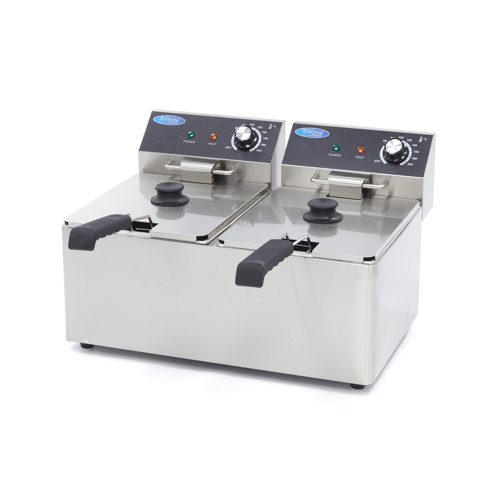 Deep Fryer - 2 x 8L - 2 Baskets - up to 2,8kg of Fries