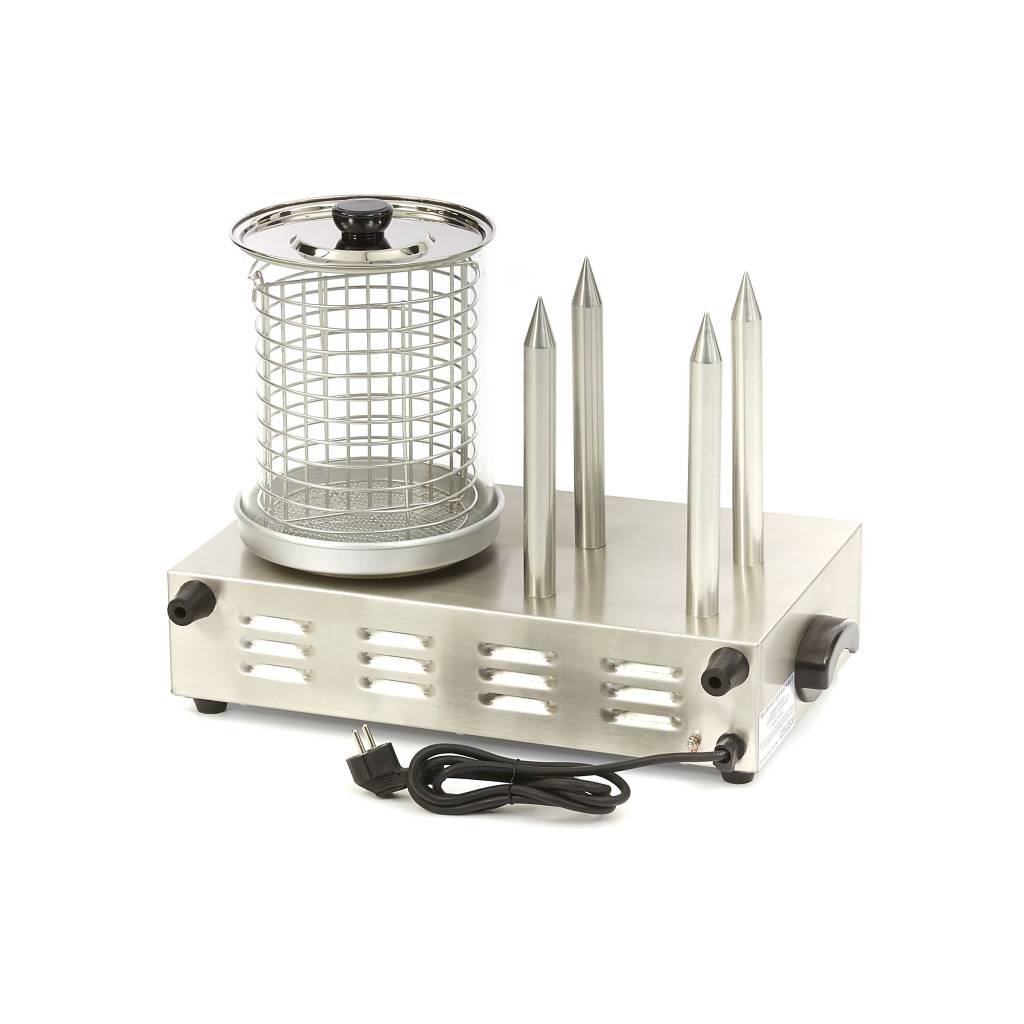 Hot Dog Warmer - Ø20 x 24cm - Dishwasher Safe - with 4 Spikes - Image 4