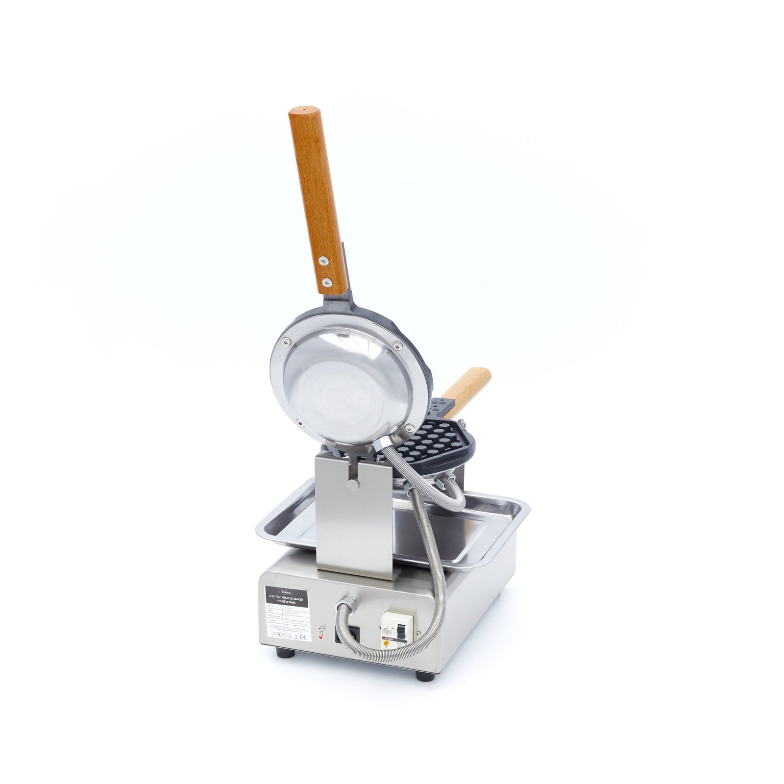 Waffle Maker - 1 Waffle - Round Honeycomb Pattern - Image 4