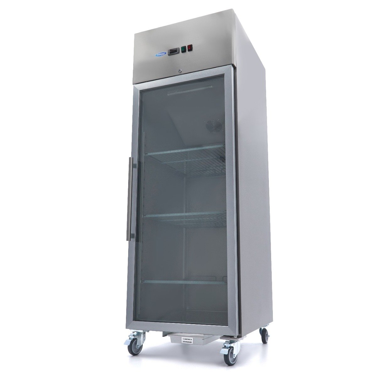 Freezer - 700L - 3 Adjustable Shelves (2/1 GN) - Stainless Steel - with Glass Door