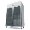 Fridge - 1400L - 6 Adjustable Shelves (2/1 GN) - Stainless Steel - with Glass Doors