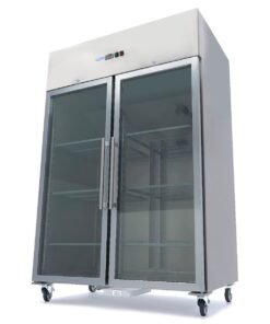 Freezer - 1400L - 6 Adjustable Shelves (2/1 GN) - Stainless Steel - with Glass Doors