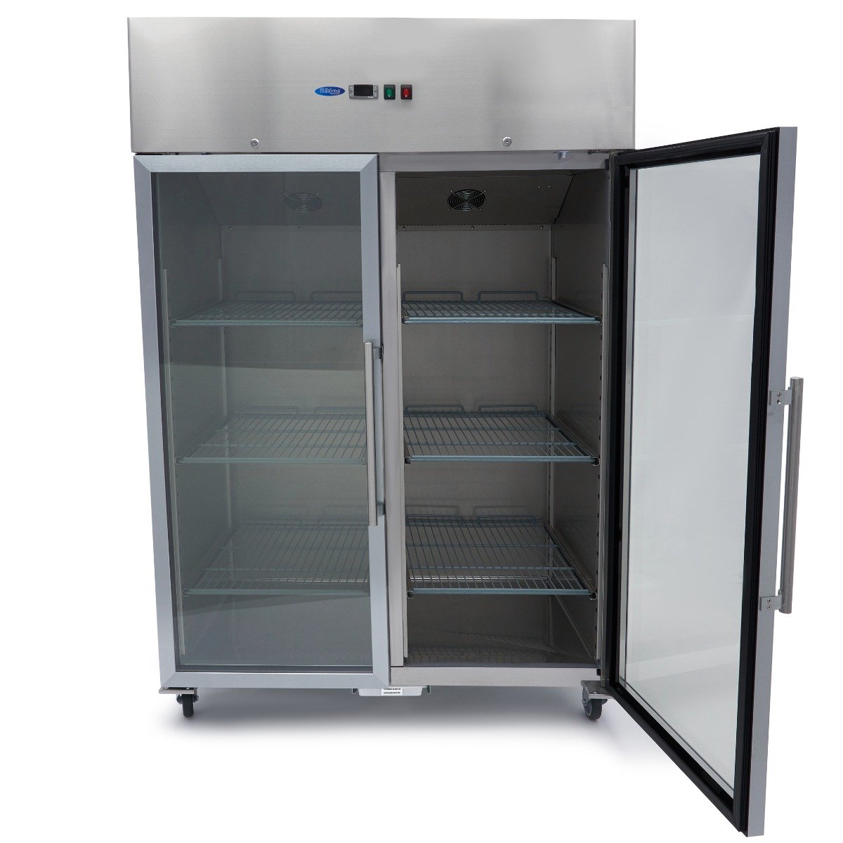 Freezer - 1200L - 6 Adjustable Shelves (2/1GN) - Stainless Steel - with Glass Door - Image 5