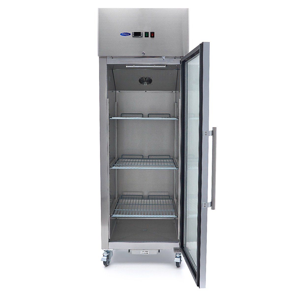 Freezer - 600L - 3 Adjustable Shelves (2/1GN) - Stainless Steel - with Glass Door - Image 6