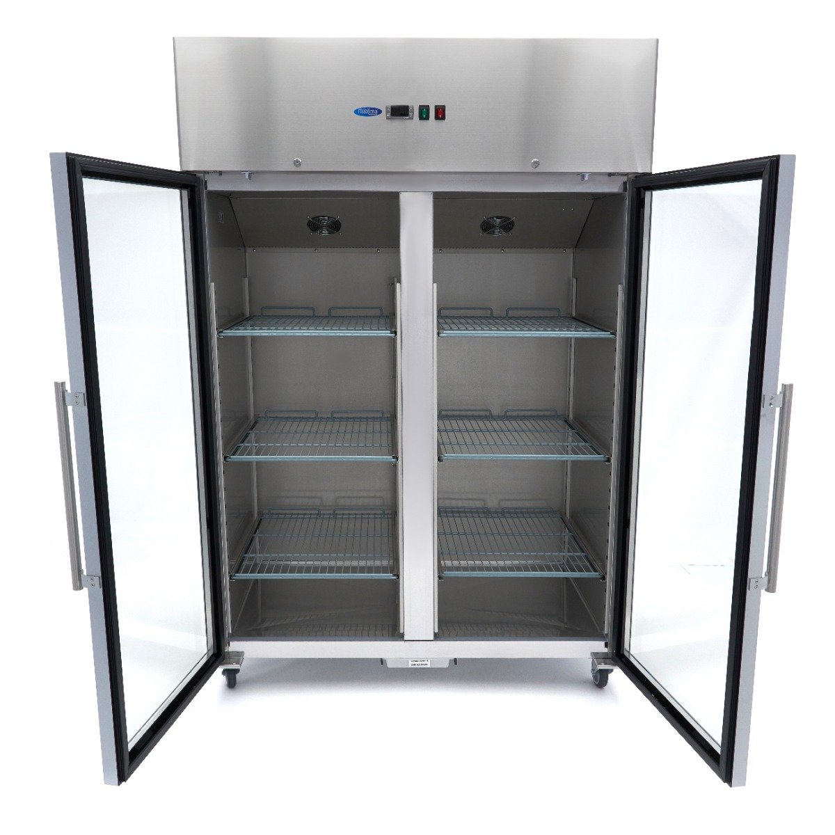 Freezer - 1200L - 6 Adjustable Shelves (2/1GN) - Stainless Steel - with Glass Door - Image 6