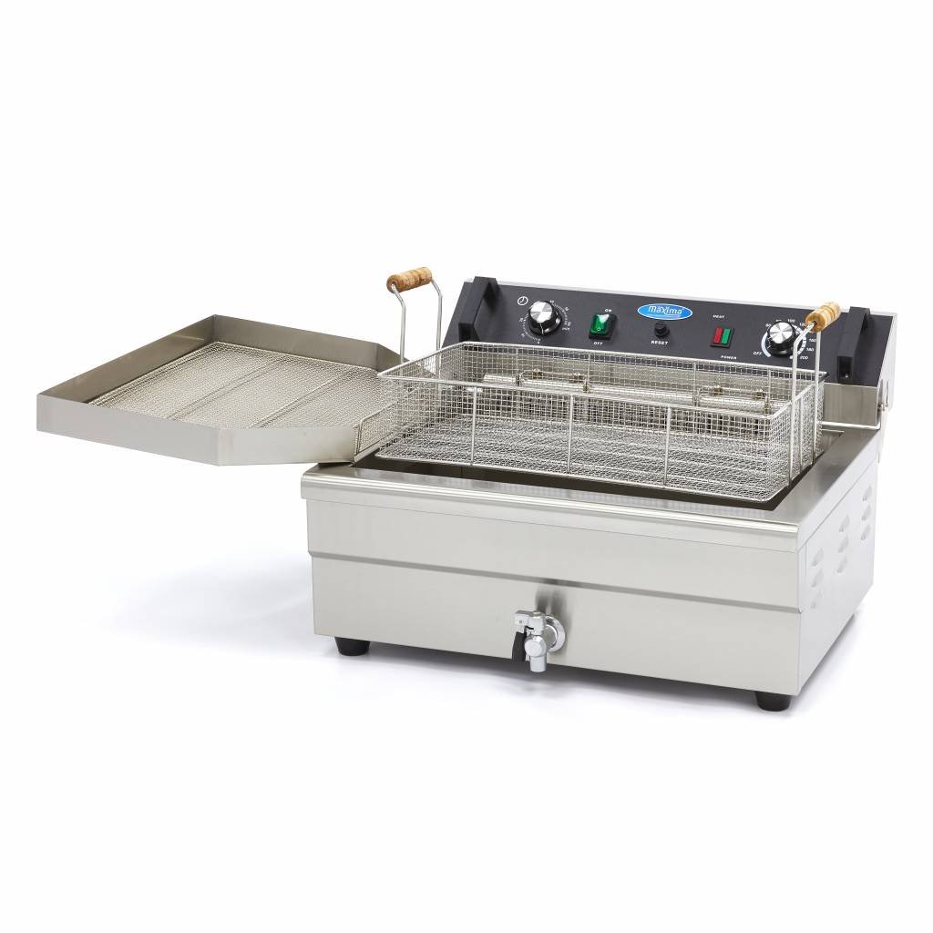 Deep Fryer - 20L - 1 Basket - with Drain Tap - Image 2