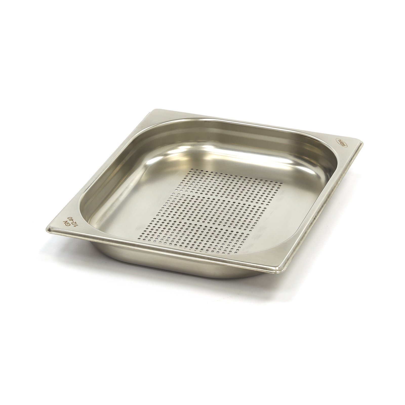 Gastronorm Container - 1/2 GN - 4cm Deep - Stainless Steel - Perforated