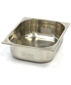 Gastronorm Container - 1/2 GN - 10cm Deep - Stainless Steel - Perforated
