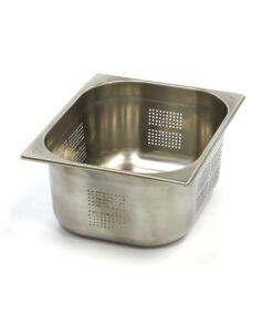 Gastronorm Container - 1/2 GN - 15cm Deep - Stainless Steel - Perforated